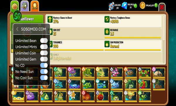 植物大战僵尸内置菜单MOD版2023最新版下载v3.0.0图2: