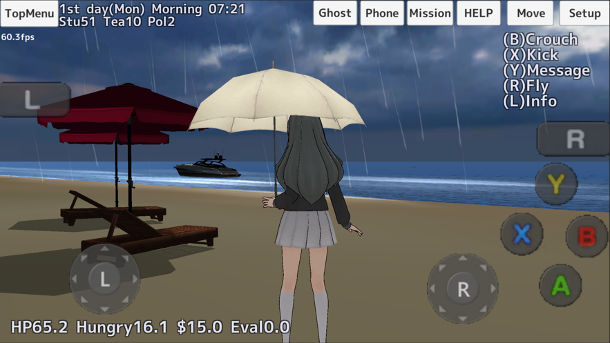 校园女生模拟器汉化版2023(无广告)最新版下载v1.0图1: