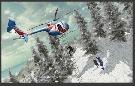 直升机山救援游戏（Flying Car Ambulance）手游v1.2.3下载图1: