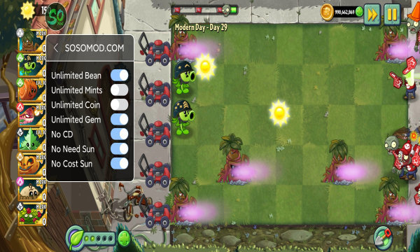 植物大战僵尸内置菜单MOD版2023最新版下载v3.0.0图3: