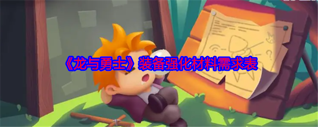 龙与勇士装备强化需要什么材料  装备强化材料需求表[多图]