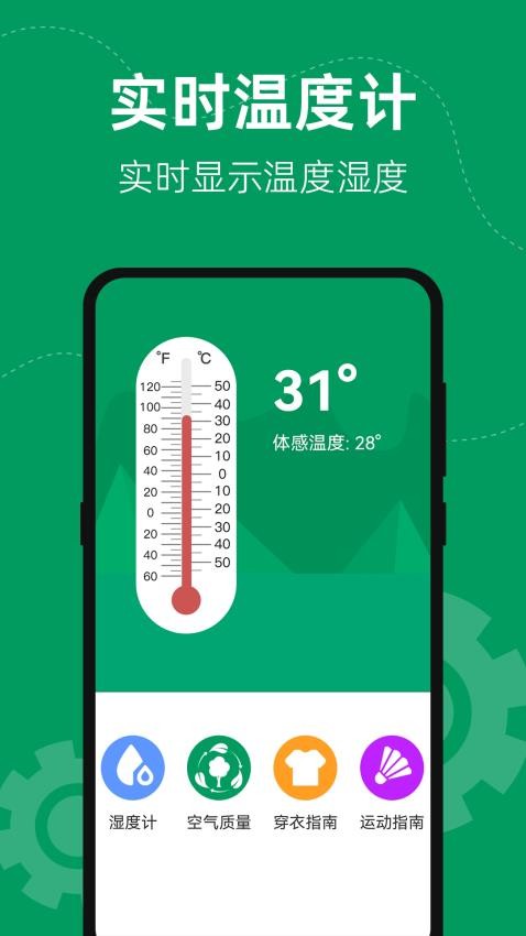 室内外数字天气预报软件图2